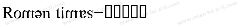 Roman times字体转换